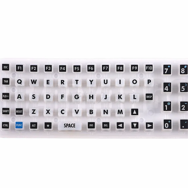 Customized Printing Spray Silicone Rubber Keyboard