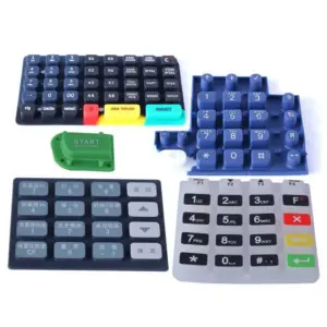 Multi Color Coating Painting Silicone Keypad