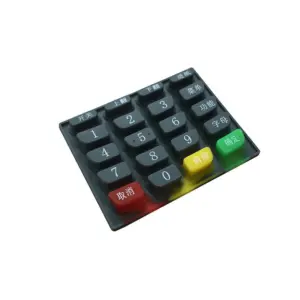 POS Machine Custom Silicone Rubber Conductive Carbon Pill Custom Buttons