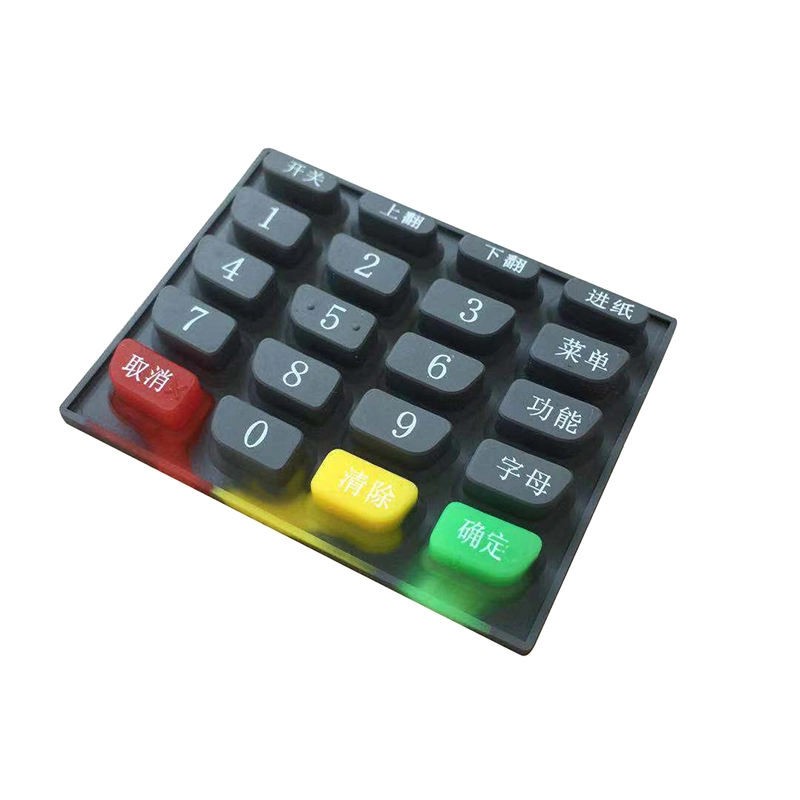 POS Machine Custom Silicone Rubber Conductive Carbon Pill Custom Buttons